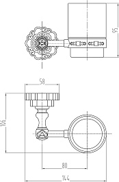 Milacio Стакан для зубных щеток Villena MC.903.BBR черная бронза – фотография-2